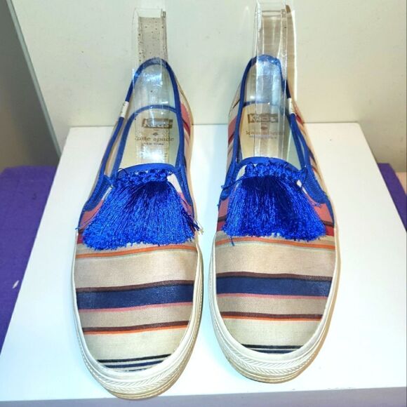 Kate Spade New York x Keds "Triple Decker" Canvas Slip-on Sneakers sz.8 Ret $125 - Picture 2 of 9